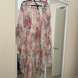Torrid kimono sheer floral